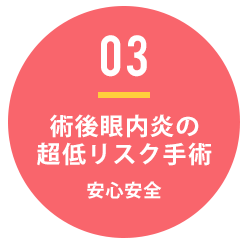 術後眼内炎の超低リスク手術