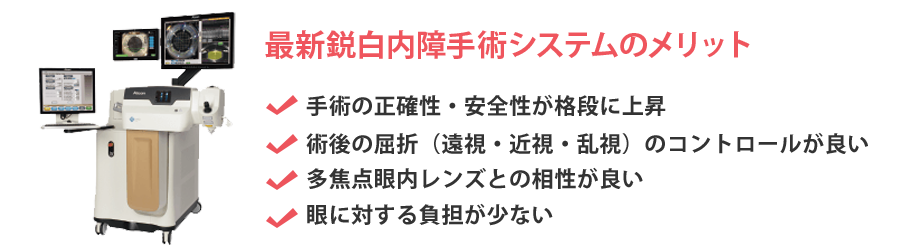 最新白内障手術システムのメリット